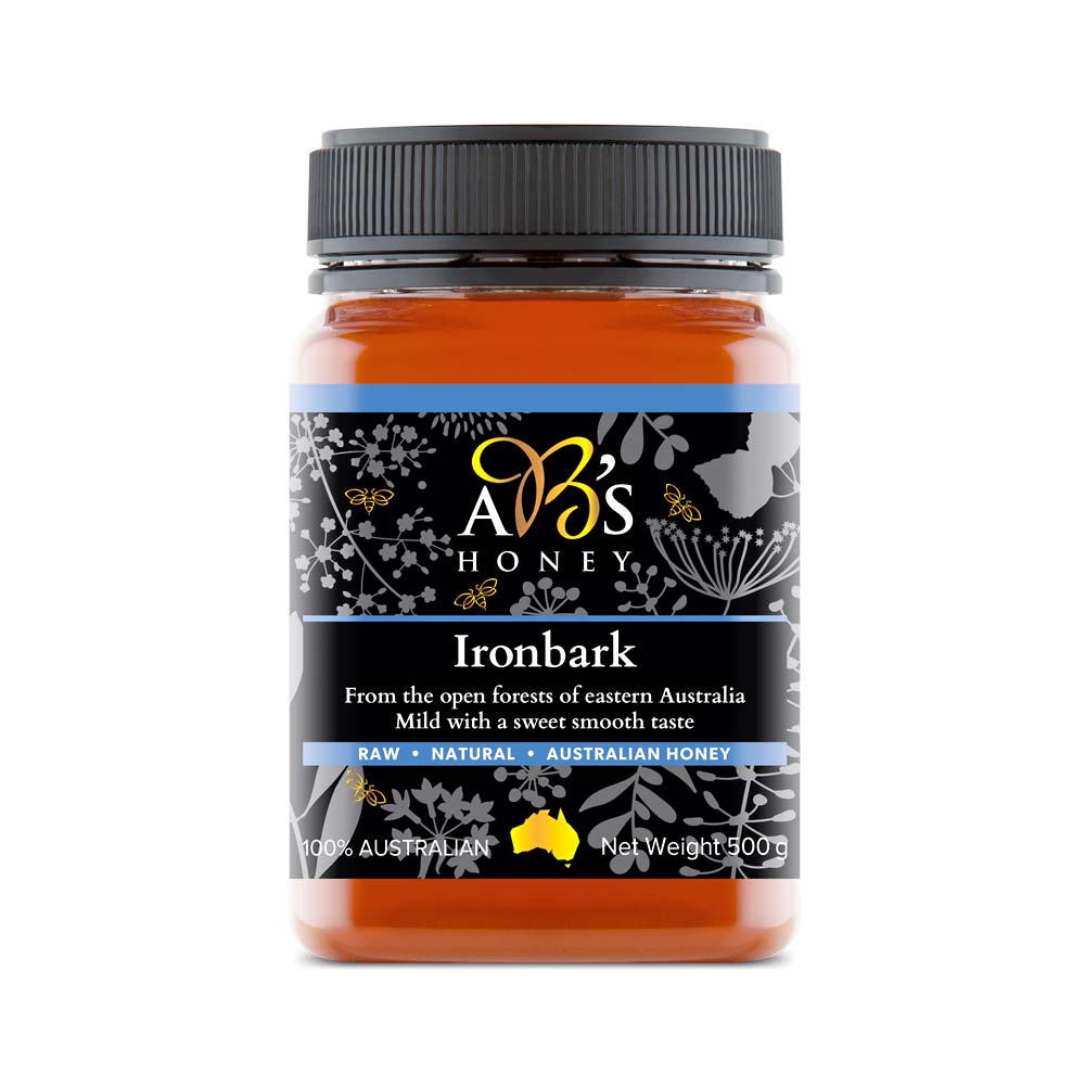 Ironbark honey in a jar, but also available as bulk ironbark honey in a range of packaging sizes.