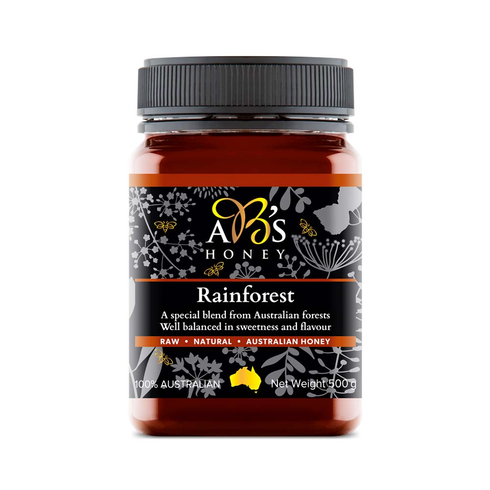 A jar of Rainforest honey