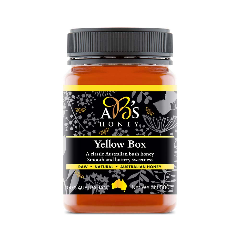 A jar of Yellowbox Honey