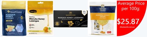 Manufactured Manuka Honey products for sale in leading Australian supermarkets