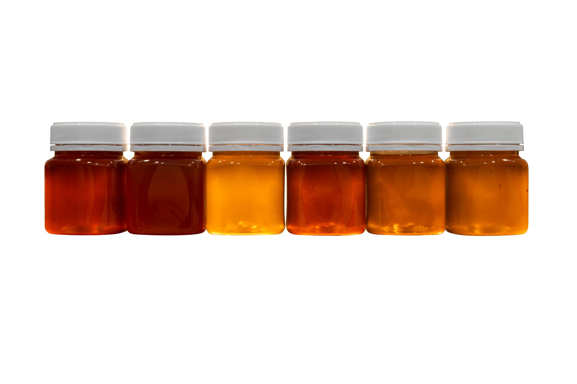 Unlabelled Manuka honey in a variety of strengths